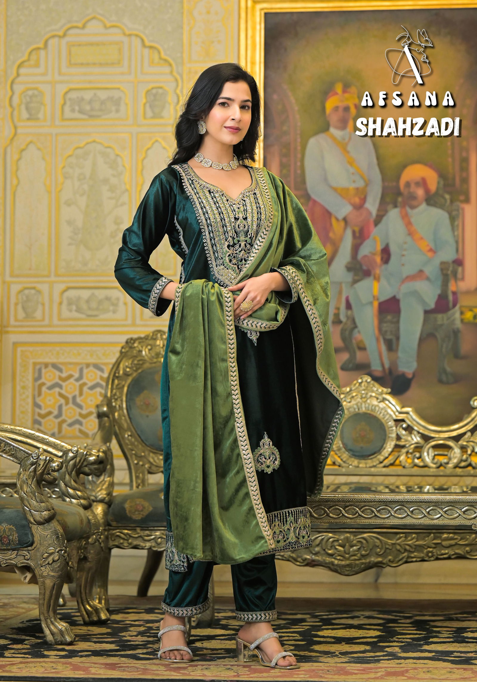 Shahzadi By Afsana Viscose Makhmal Embroidered Readymade Suits Exporters In India